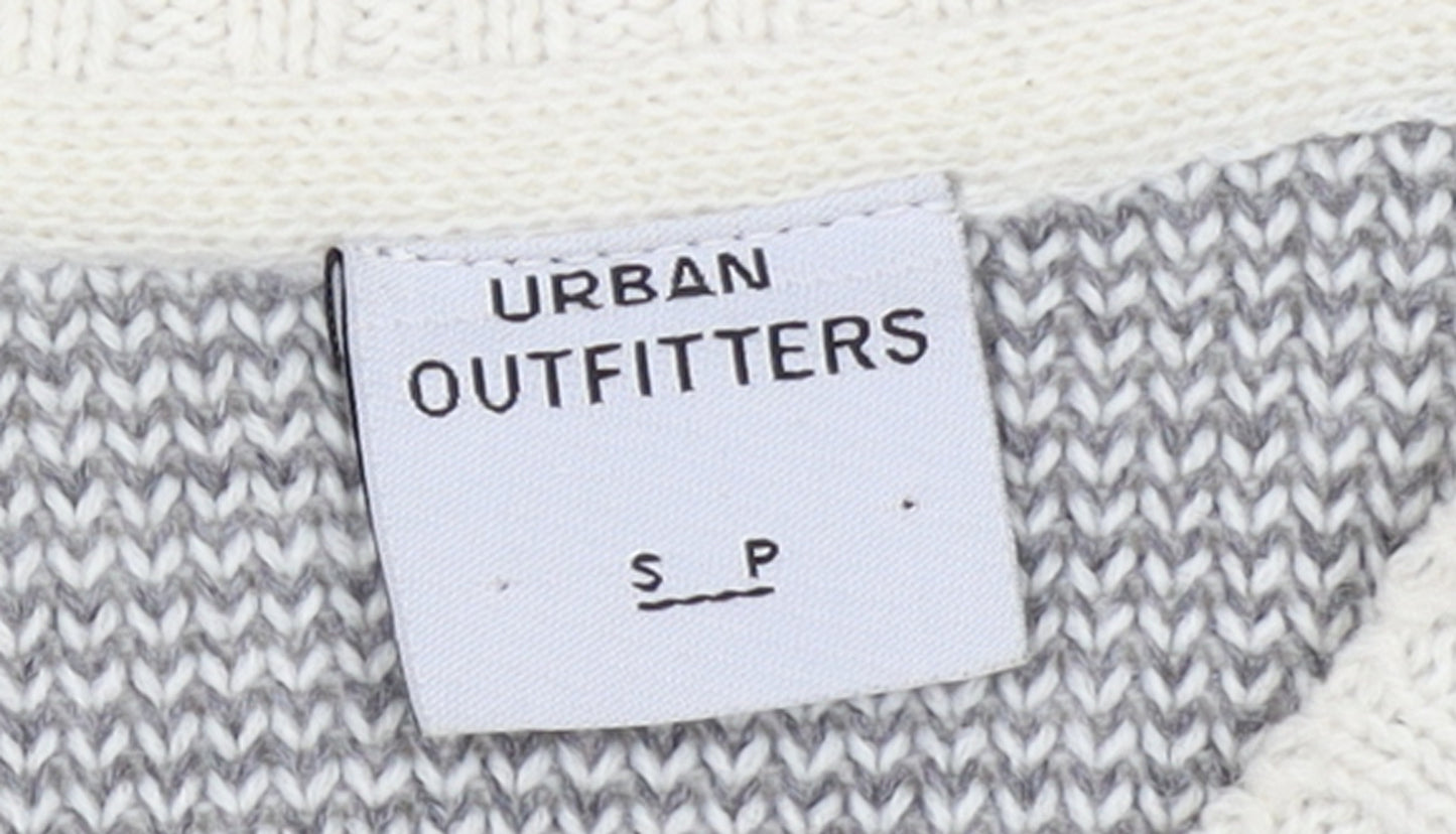 Urban Outfitters Men's Ivory Aztec Knit Jumper Size S