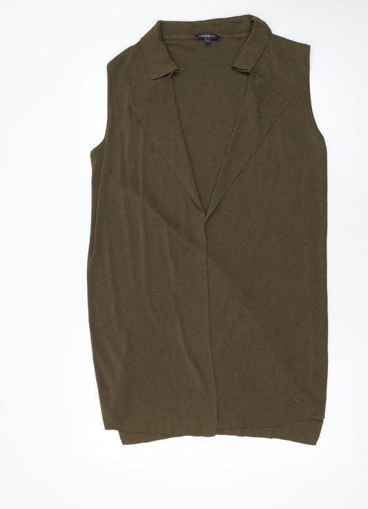 Marks and Spencer Women’s Green Collared Sleeveless Knit Vest Size 10