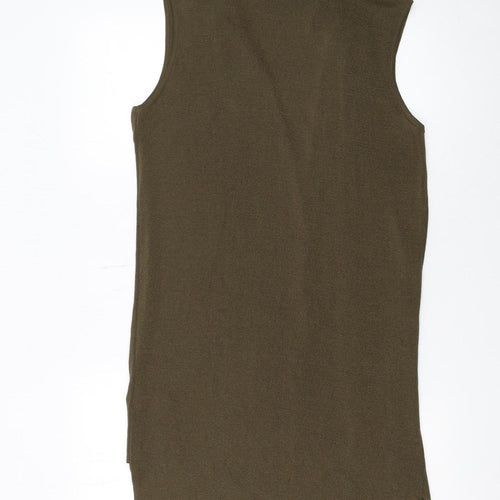 Marks and Spencer Women’s Green Collared Sleeveless Knit Vest Size 10