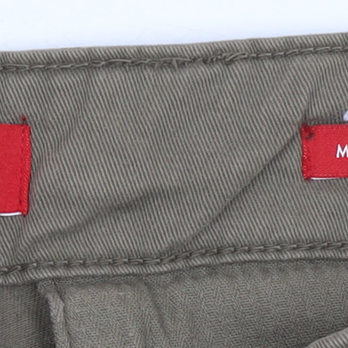 Guess Men's Brown Cargo Trousers 28x32 Mid Rise Regular Straight