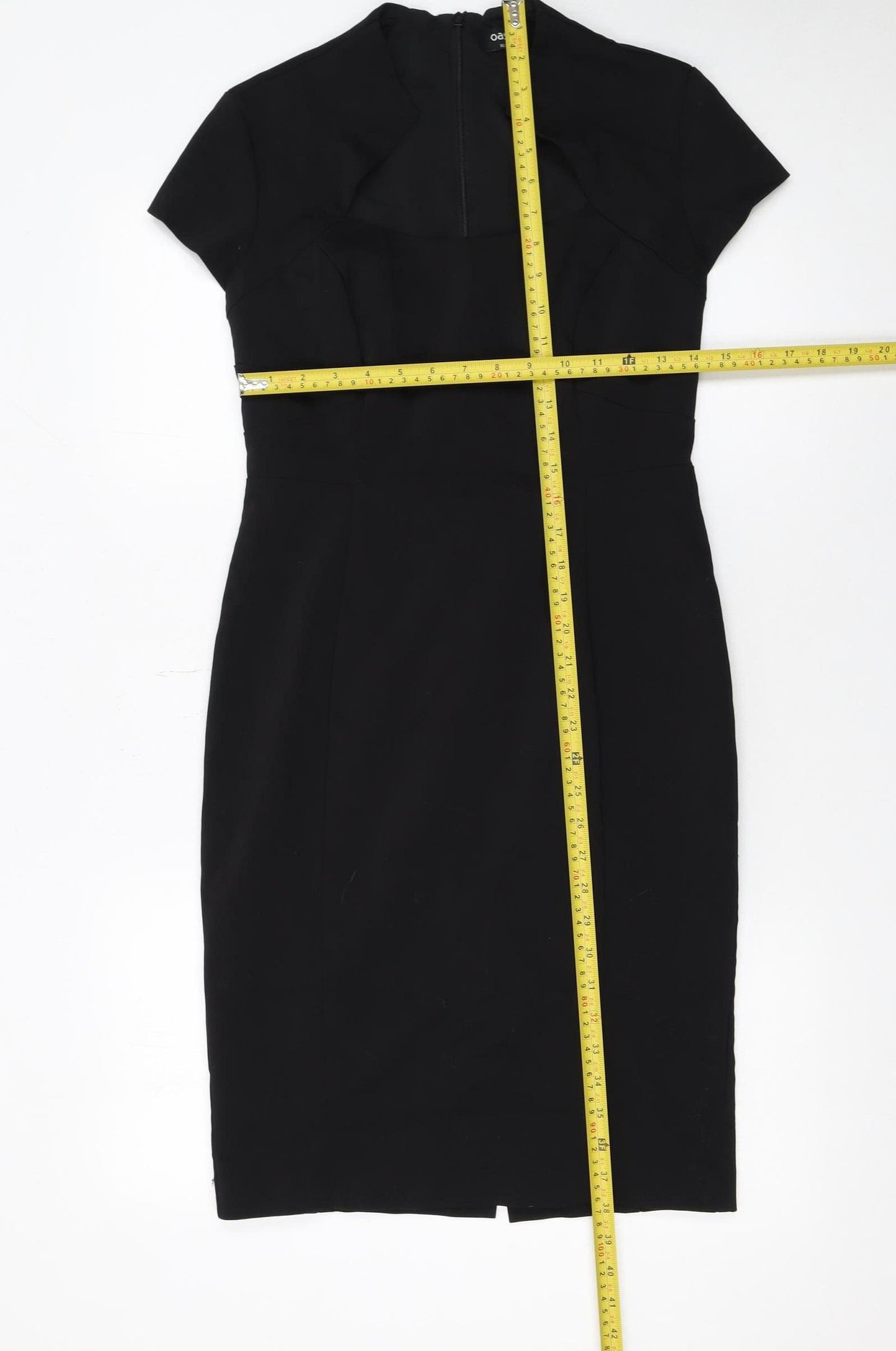 Oasis Women's Black Size 10 Bodycon Knee Length Dress
