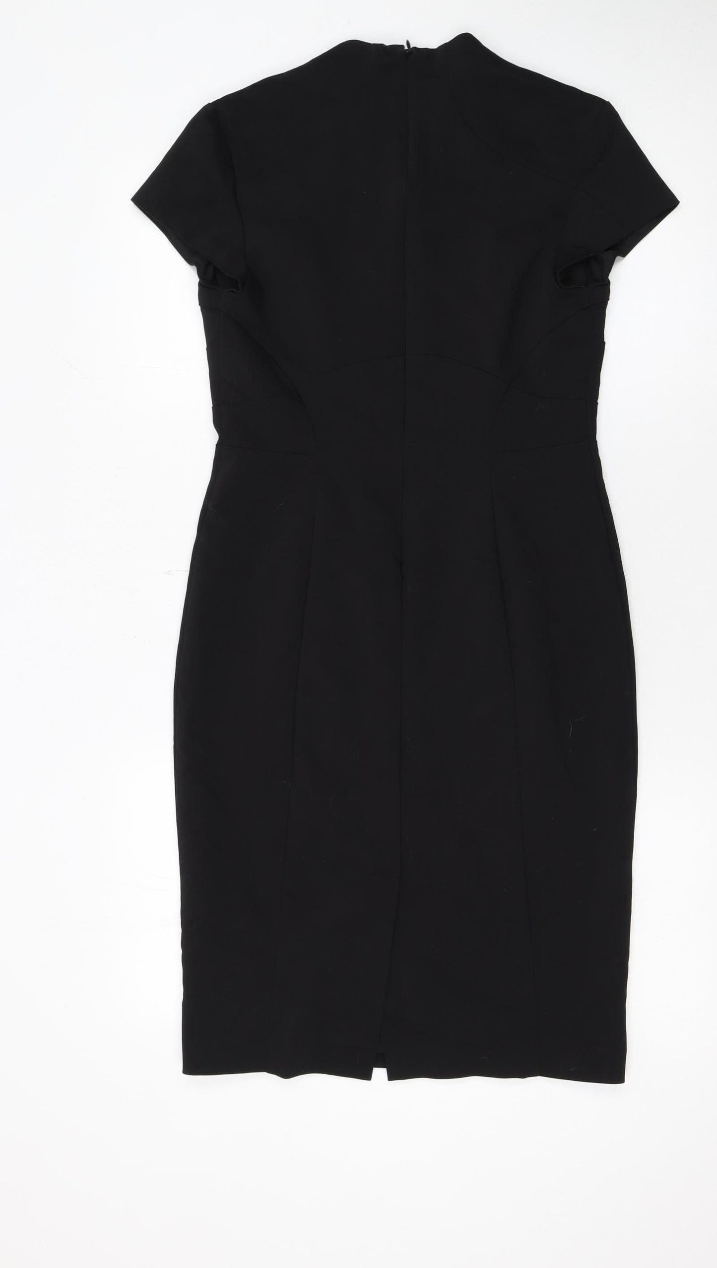 Oasis Women's Black Size 10 Bodycon Knee Length Dress