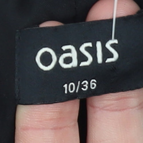 Oasis Women's Black Size 10 Bodycon Knee Length Dress