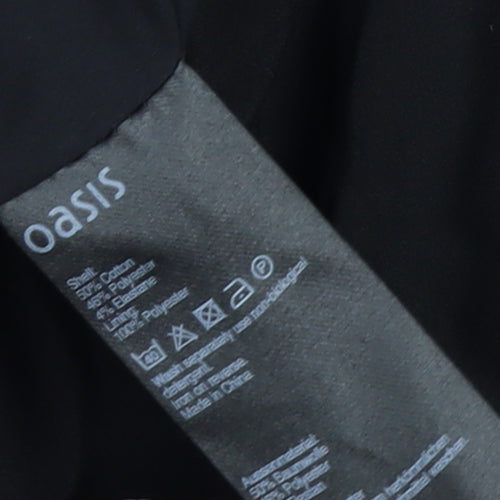Oasis Women's Black Size 10 Bodycon Knee Length Dress