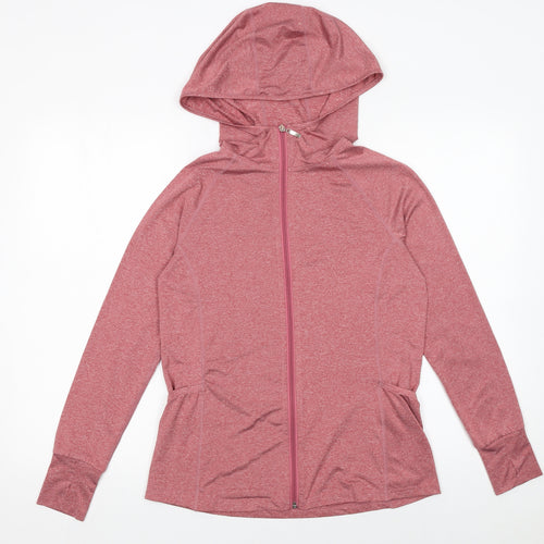 Sykooria Women's Pink Full Zip Hooded Sweatshirt Size M