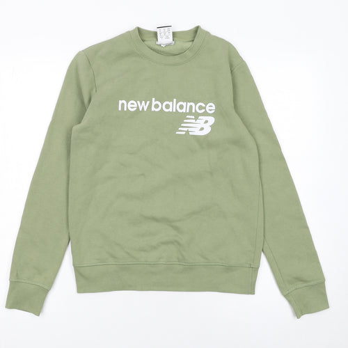 New Balance Womens Green XS Crew Neck Pullover Sweatshirt