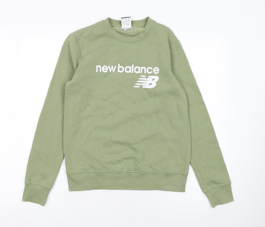 New Balance Womens Green XS Crew Neck Pullover Sweatshirt