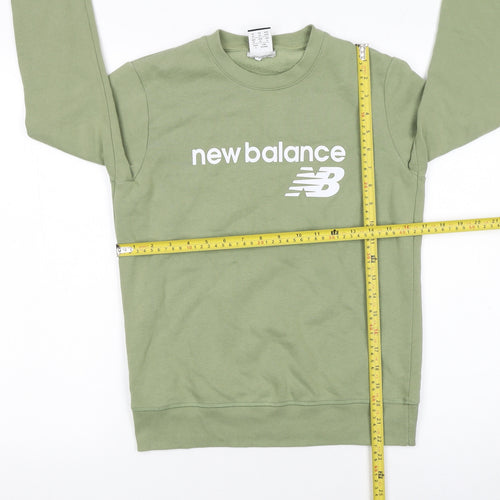 New Balance Womens Green XS Crew Neck Pullover Sweatshirt