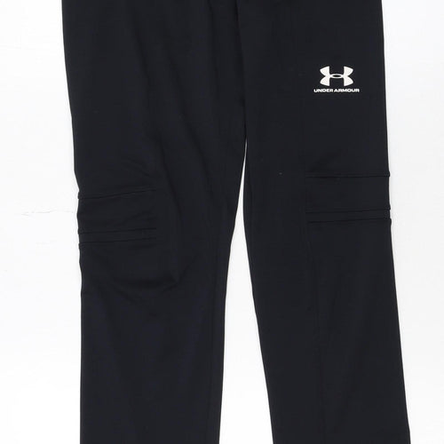 Under Armour Boys Black 14 Years Track Pants Slim Fit Breathable Activewear