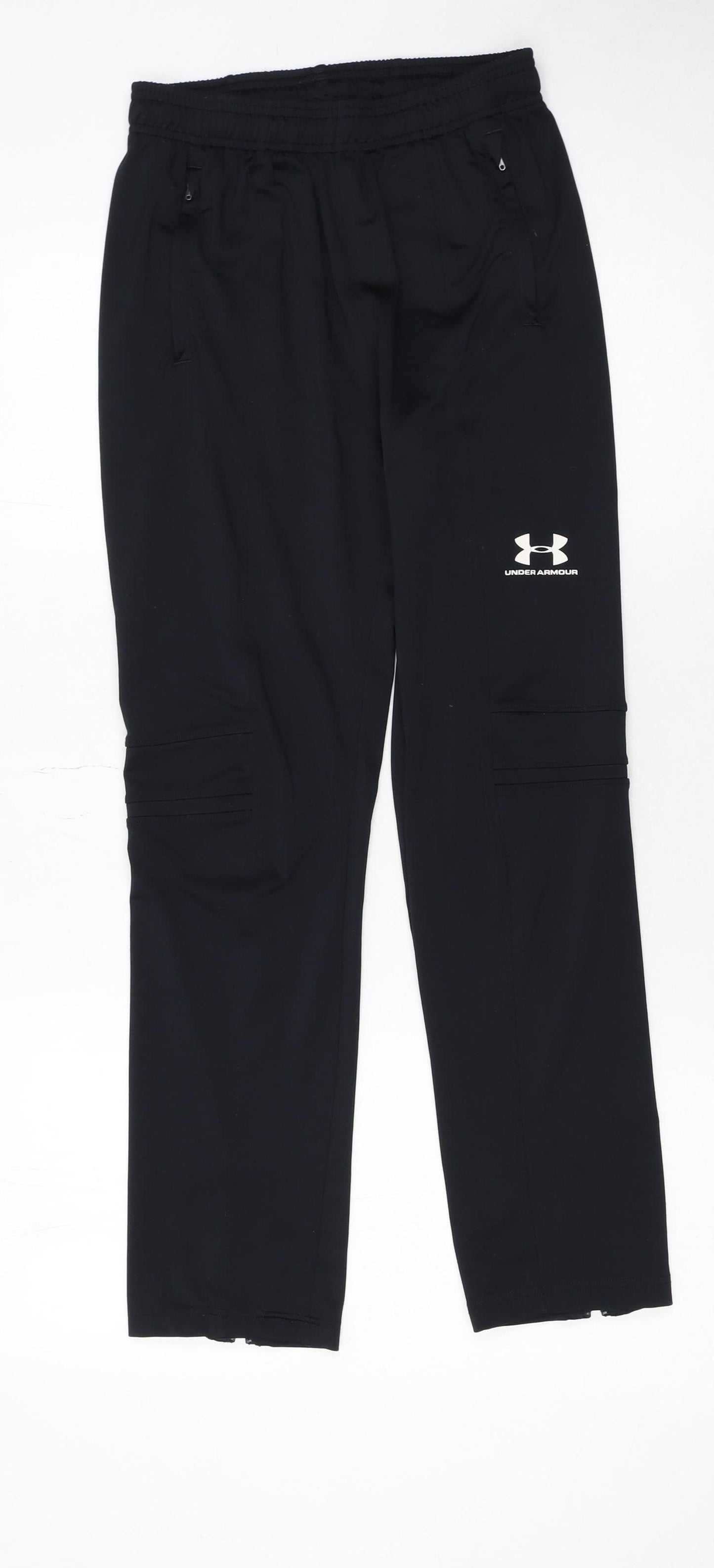 Under Armour Boys Black 14 Years Track Pants Slim Fit Breathable Activewear