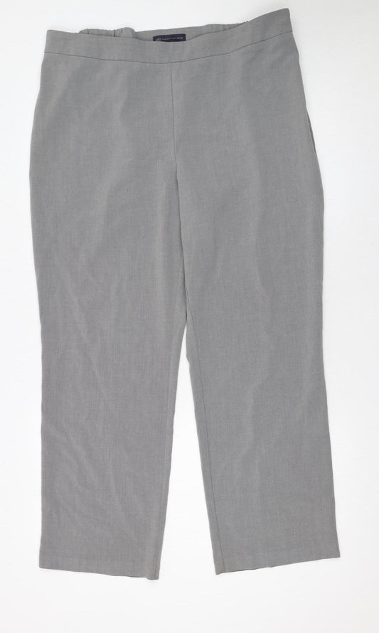 Marks and Spencer Women Grey Size 18 Straight Leg Trousers