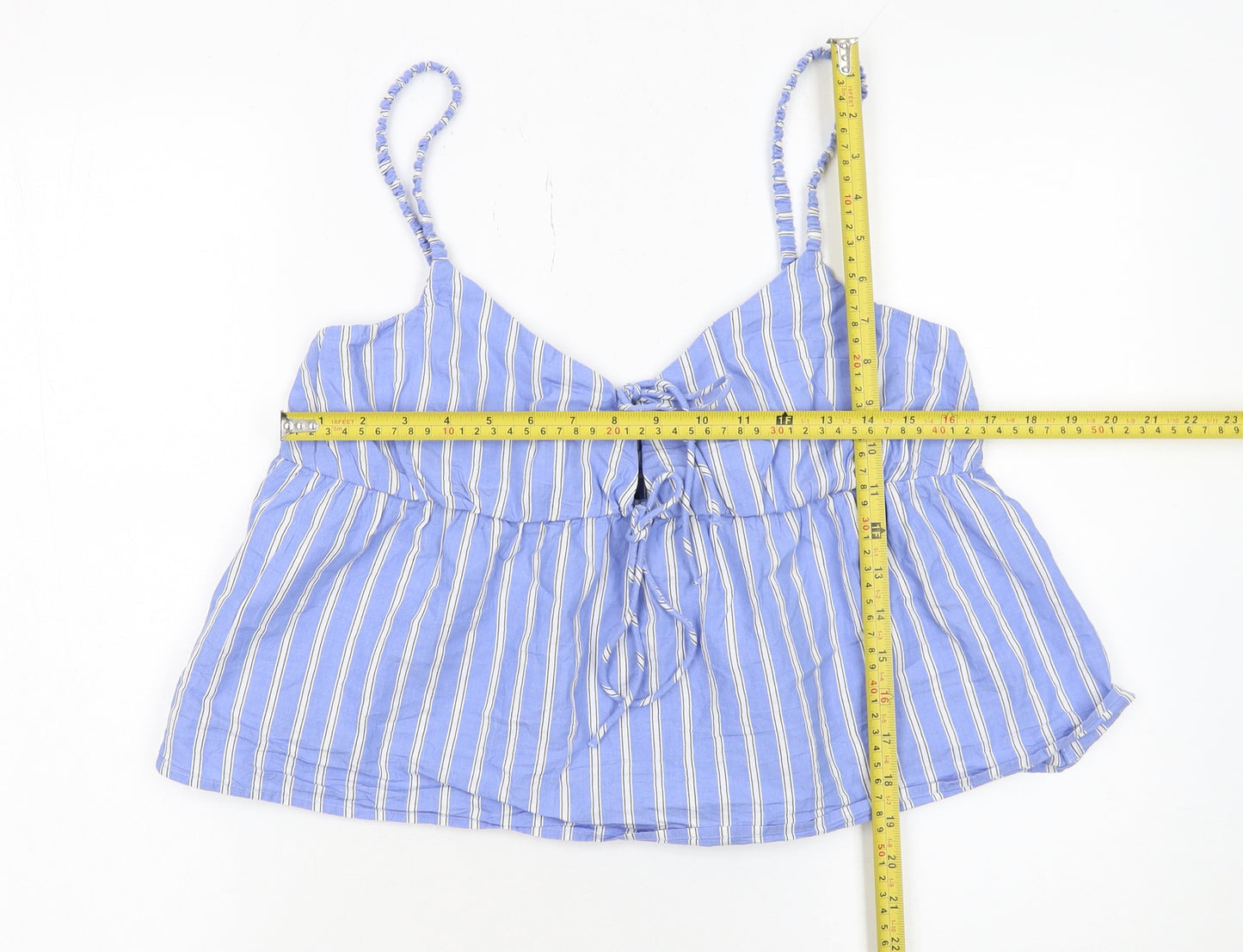 H&M Divided Women’s Blue Striped Camisole Tank Top Size L