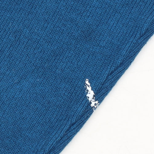 M&Co Women’s Blue Roll Neck Pullover Jumper XL Knit Long Sleeve