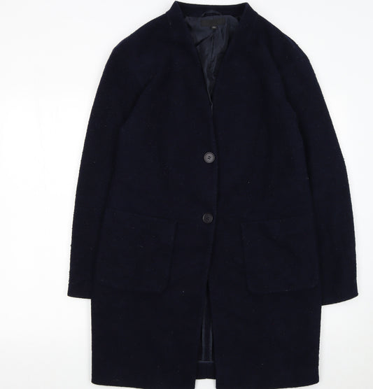 Uniqlo Women’s Black Wool Blend Long Overcoat Size S