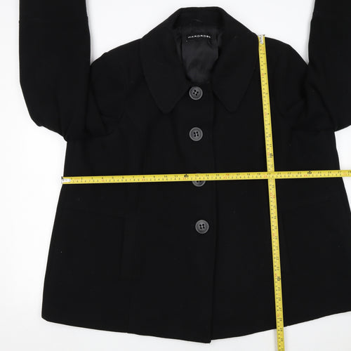 Wardrobe Women Black Mid-Length Overcoat Size 24 Lined