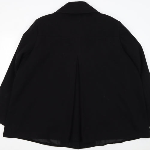 Wardrobe Women Black Mid-Length Overcoat Size 24 Lined
