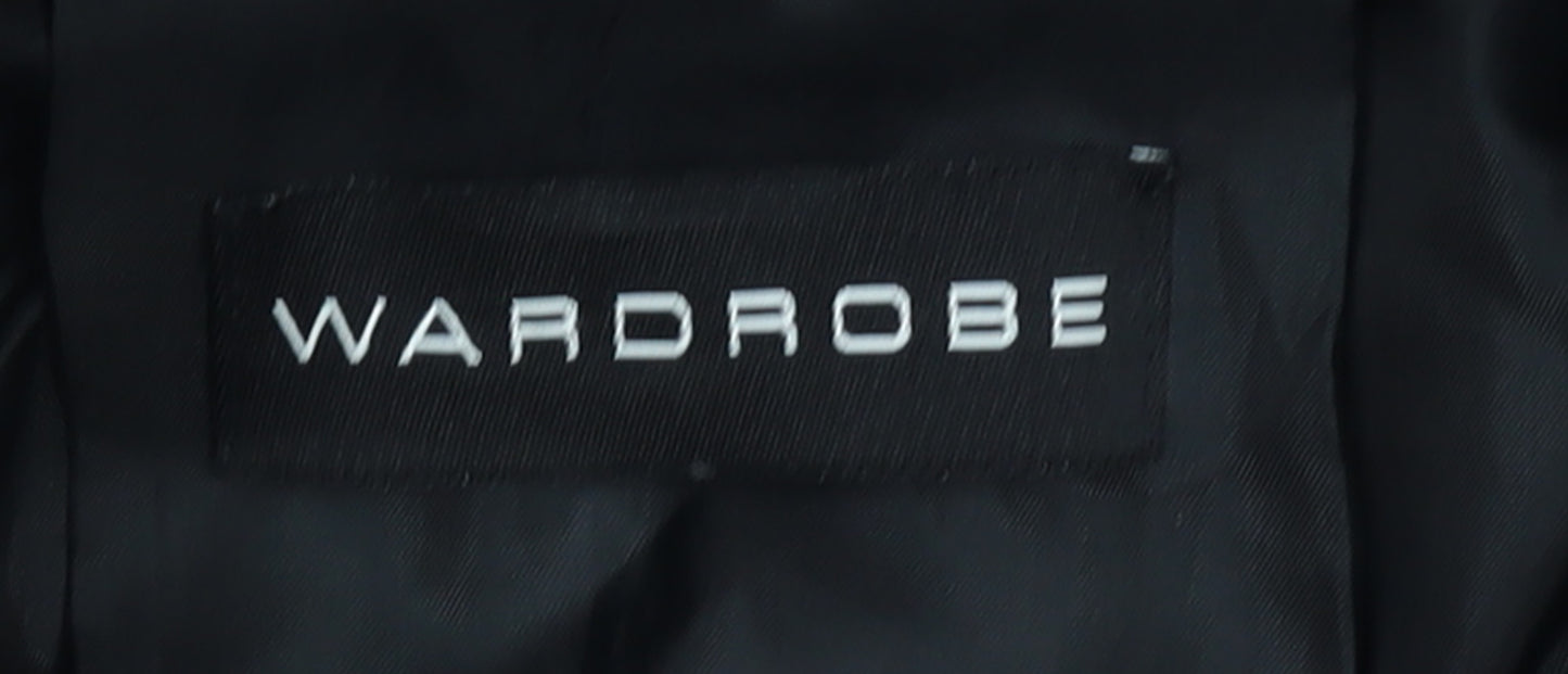 Wardrobe Women Black Mid-Length Overcoat Size 24 Lined