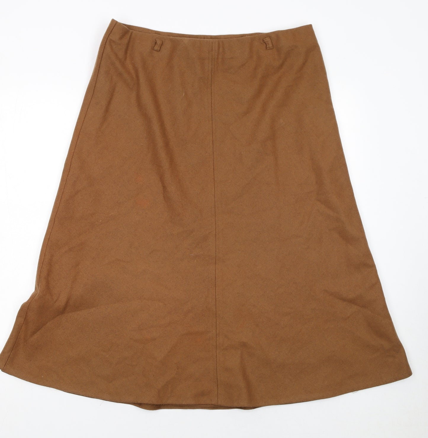 Marks and Spencer Womens Brown Wool Blend A-Line Skirt Size 14
