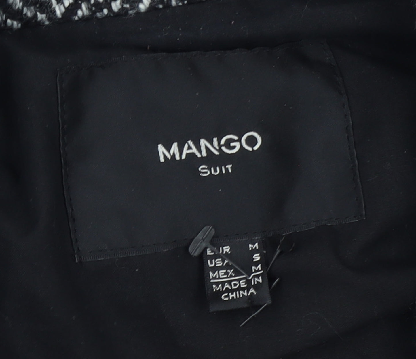 Mango Women’s Grey Herringbone Wool Blend Blazer Size 12