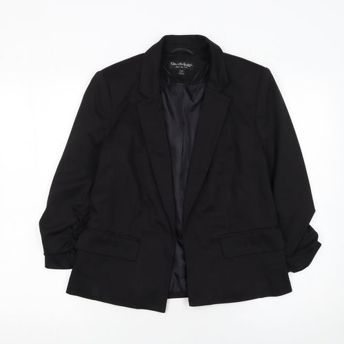 Miss Selfridge Women Black Size 10 Classic Blazer Jacket