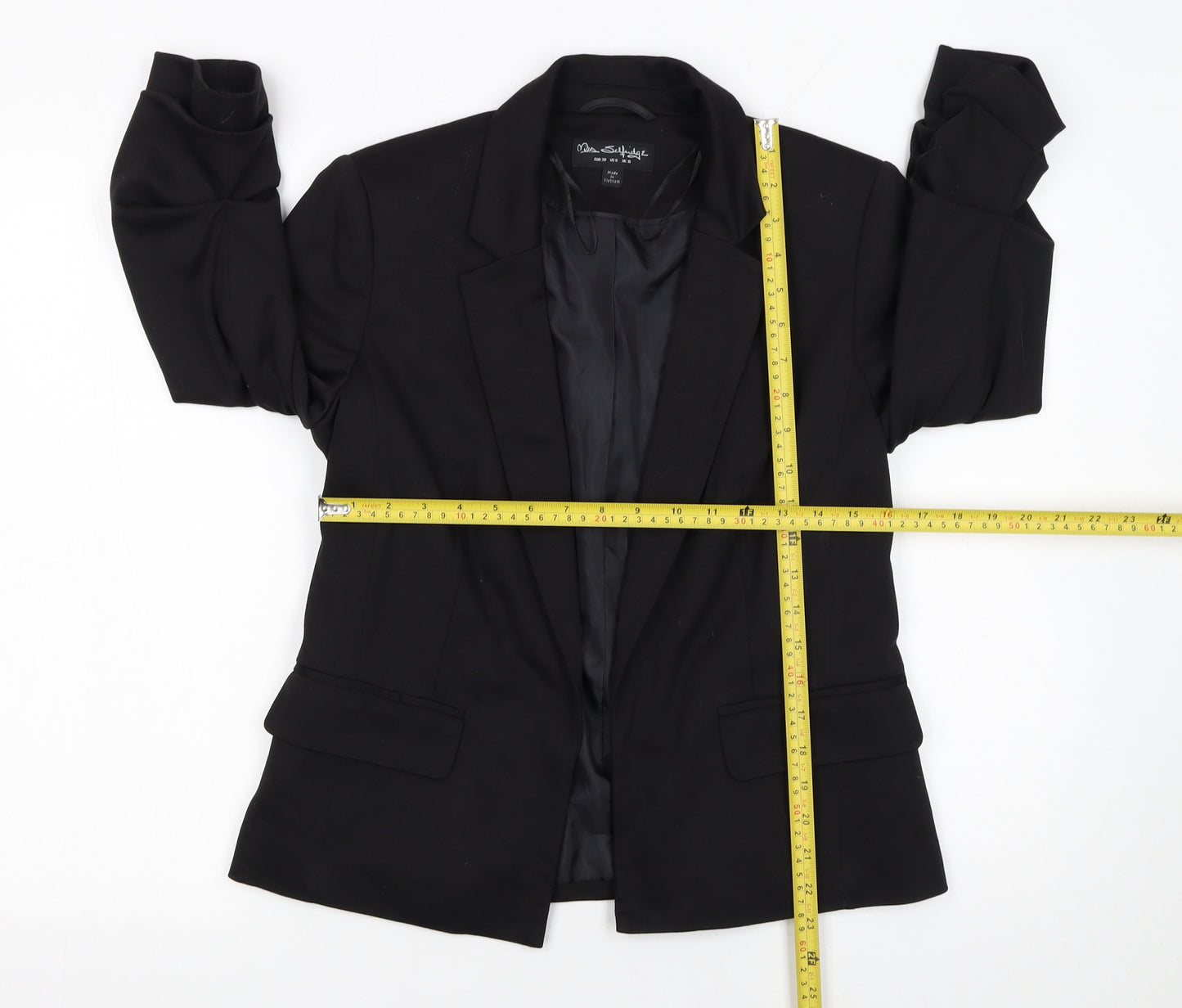 Miss Selfridge Women Black Size 10 Classic Blazer Jacket