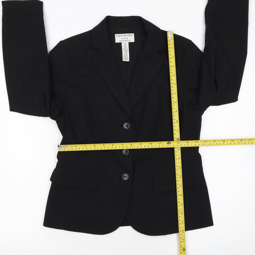 Covington Women Black Petite 4P Stretch Blazer Jacket