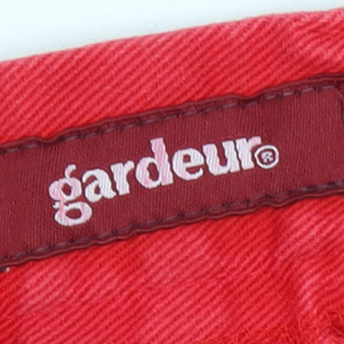 Gardeur Womens Red Cotton Tapered Classic Jeans Size 12