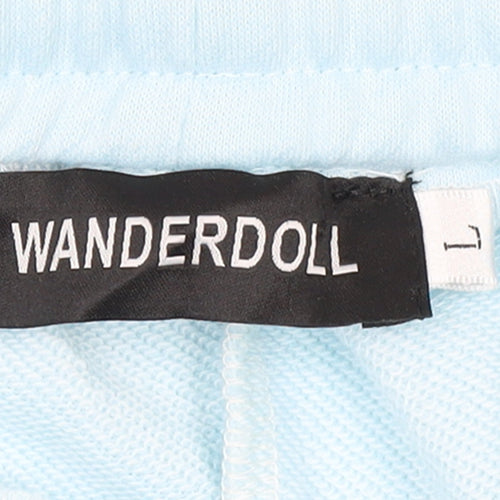 Wanderdoll Women’s Blue Jogger Trousers Size L Polyester Drawstring