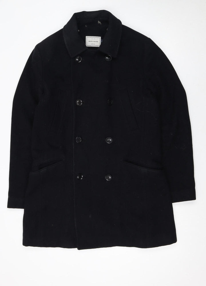 John Lewis Women’s Black Wool Blend Pea Coat Size S