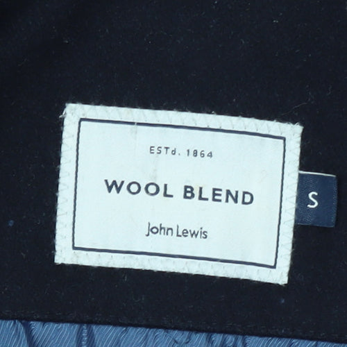 John Lewis Women’s Black Wool Blend Pea Coat Size S