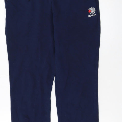 Reebok Women's Blue Jogger Sweatpants Size S Cotton Blend Tapered Fit