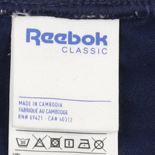 Reebok Women's Blue Jogger Sweatpants Size S Cotton Blend Tapered Fit