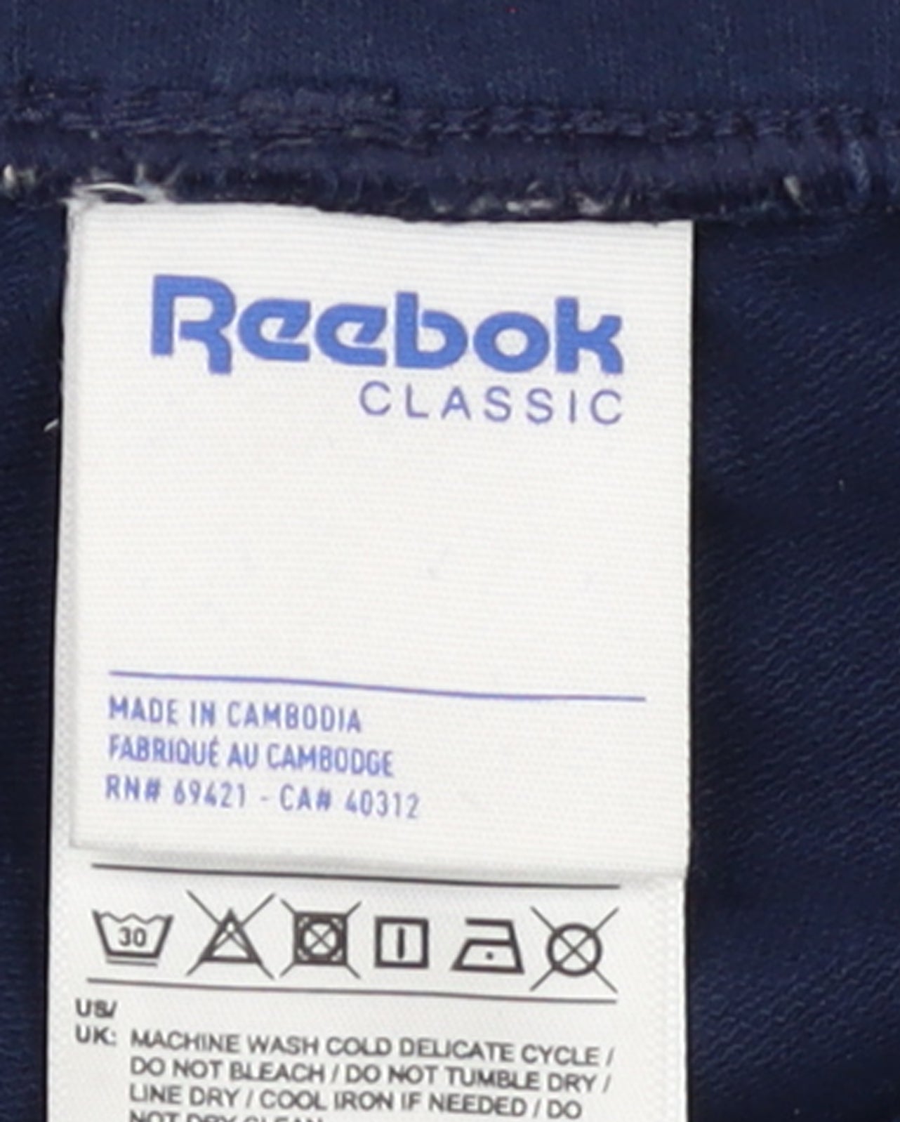 Reebok Women's Blue Jogger Sweatpants Size S Cotton Blend Tapered Fit