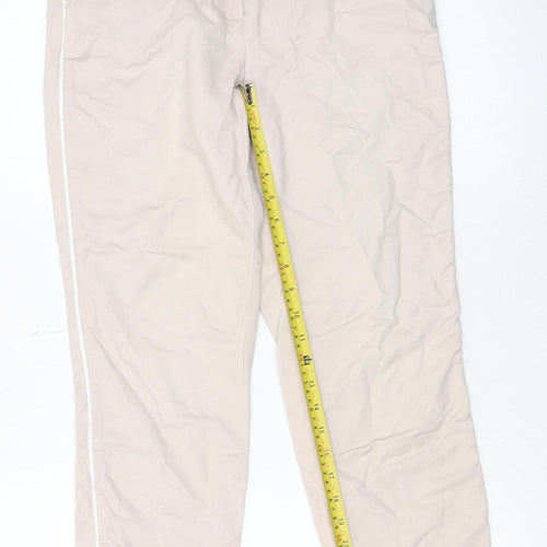 Mint Velvet Womens Beige Chino Trousers Size 8 Slim Fit Stretch