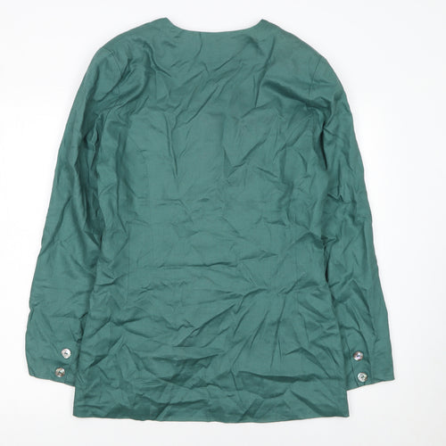Monsoon Women’s Green Linen Suit Jacket Size 14 Classic Tailored Blazer