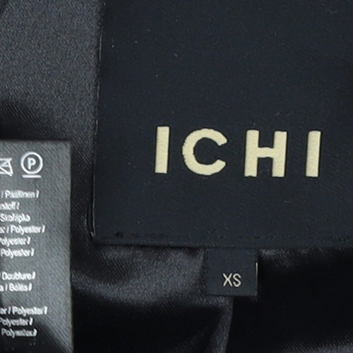 ICHI Women's Black Faux Fur Sleeveless Waistcoat XS