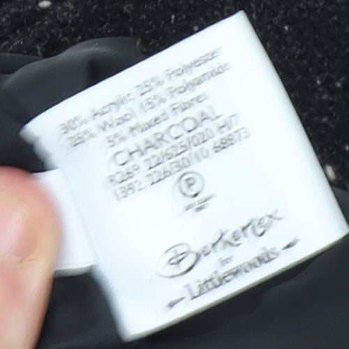 Berkertex Women's Grey Wool Blend Button Jacket Size 14 Classic Style