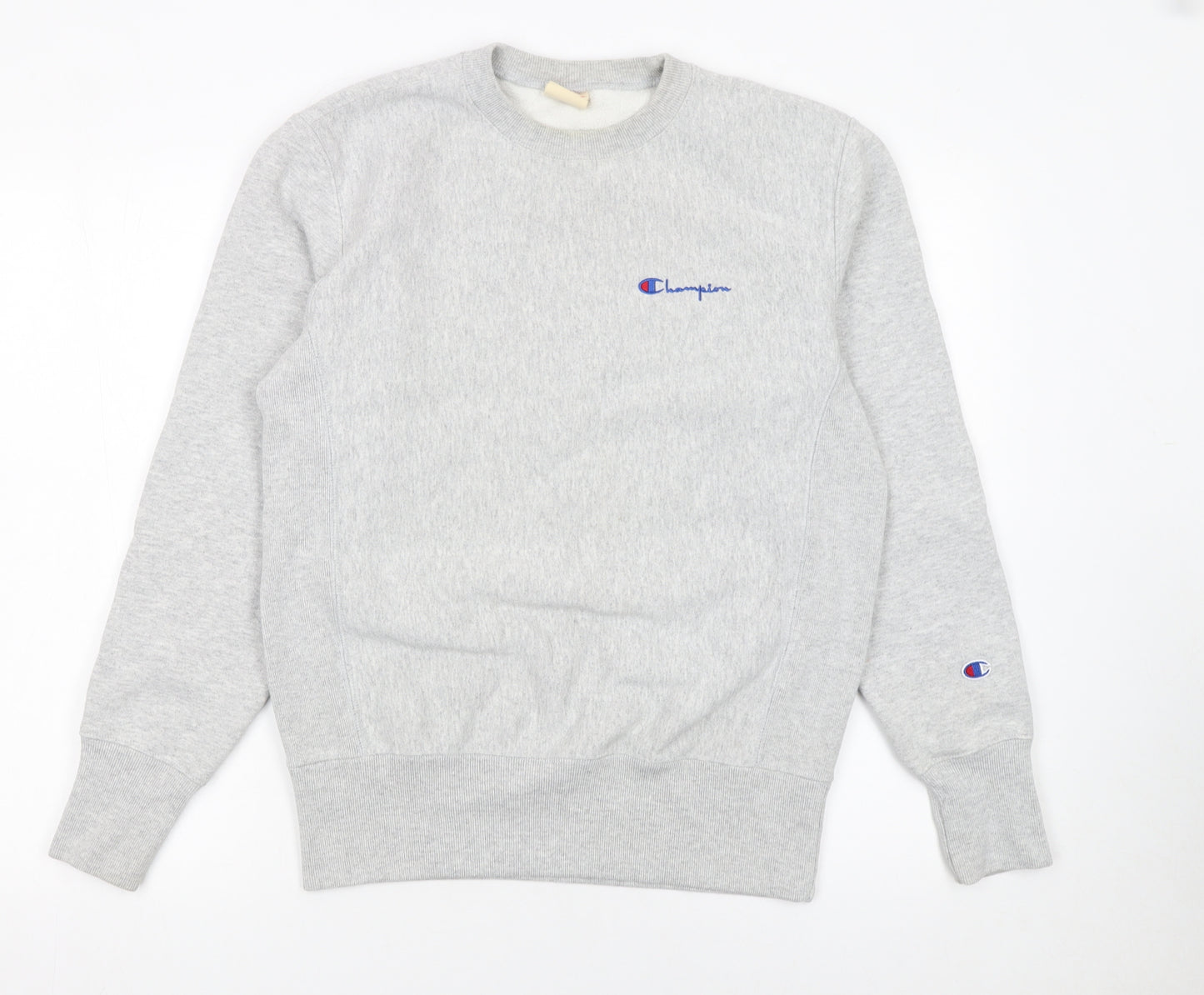 Champion Men's Grey Pullover Sweatshirt Small Crew Neck Fleece