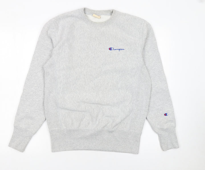 Champion Men's Grey Pullover Sweatshirt Small Crew Neck Fleece