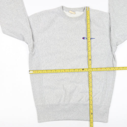 Champion Men's Grey Pullover Sweatshirt Small Crew Neck Fleece