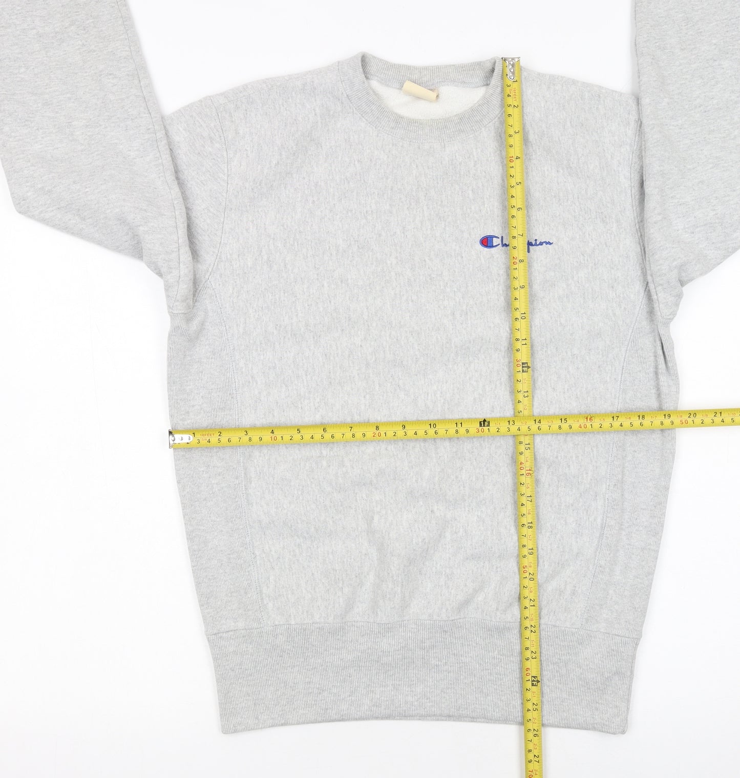 Champion Men's Grey Pullover Sweatshirt Small Crew Neck Fleece