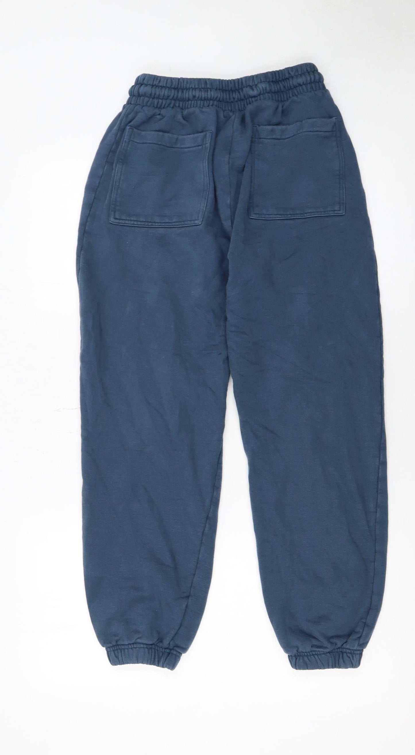 Firetrap Men's Blue Cotton Joggers Size S Elastic Waist Casual Tapered Fit