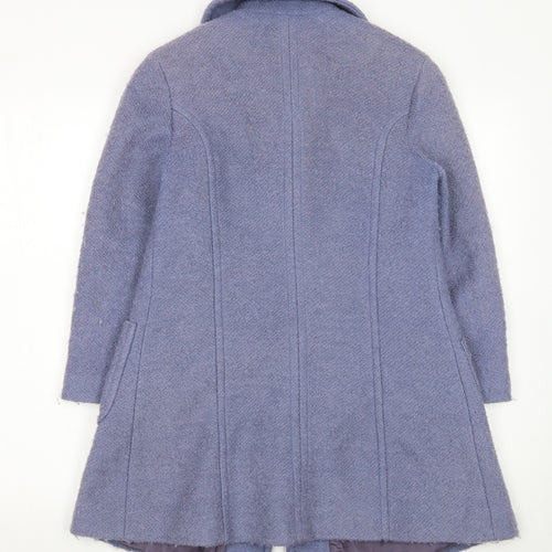Topshop Women’s Purple Wool Blend Mid-Length Coat UK 8