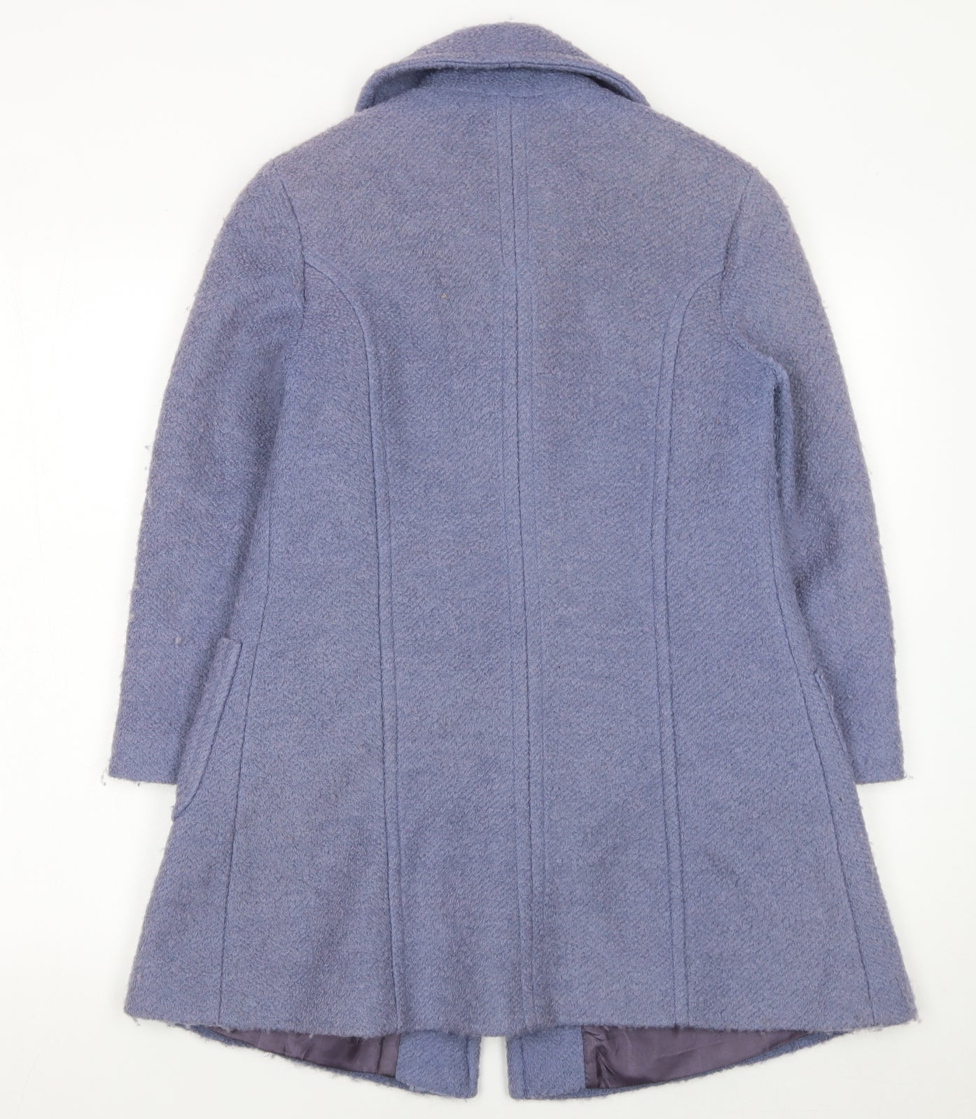 Topshop Women’s Purple Wool Blend Mid-Length Coat UK 8