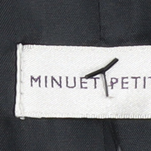 Minuet Petite Women's Black & White Herringbone Blazer UK 12 Petite