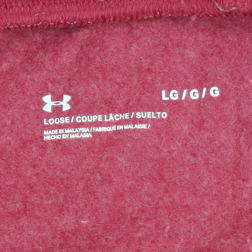 Under Armour Womens Red Jogger Sweatpants L Loose Fit Fleece Trousers