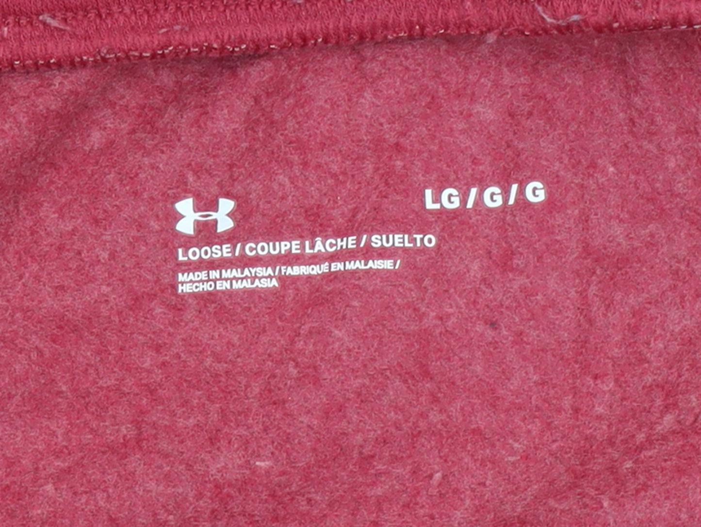 Under Armour Womens Red Jogger Sweatpants L Loose Fit Fleece Trousers