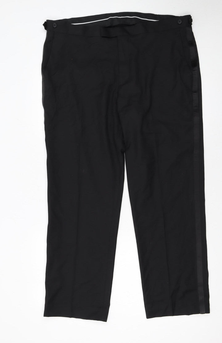 Marks and Spencer Men's Black Regular Fit Dress Trousers 30 Short