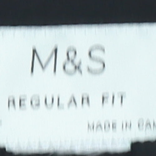 Marks and Spencer Men's Black Regular Fit Dress Trousers 30 Short