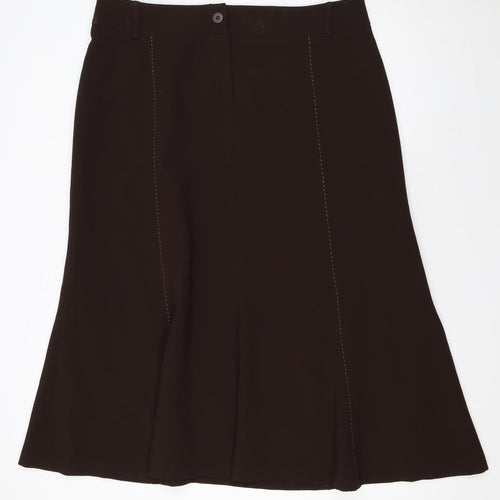 ALEX & Co. Women's Brown A-Line Knee Length Skirt Size 20 Polyester